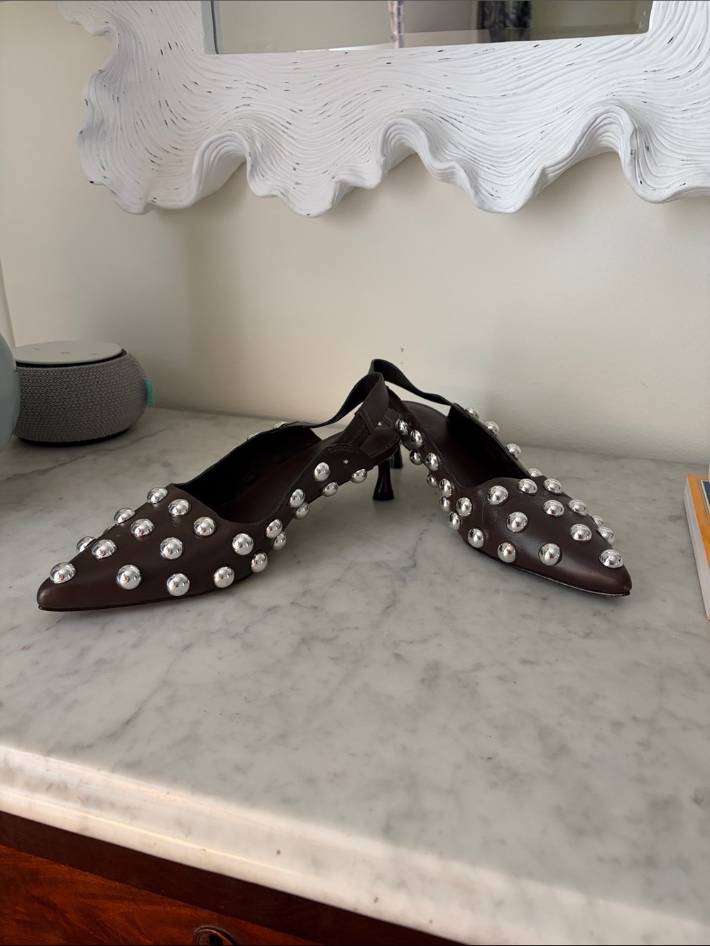 Tibi sling back shoes